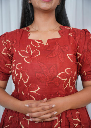 RUSTIC FLORA | MATERNITY COTTON MAXI ANKLE LENGTH