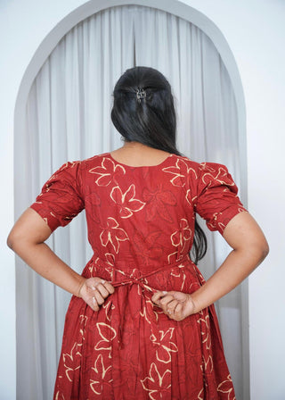 RUSTIC FLORA | MATERNITY COTTON MAXI ANKLE LENGTH