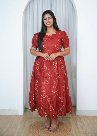 RUSTIC FLORA | MATERNITY COTTON MAXI ANKLE LENGTH