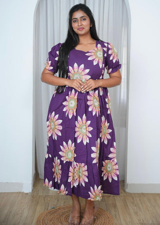 SUNFLOWER | MATERNITY COTTON MAXI ANKLE LENGTH