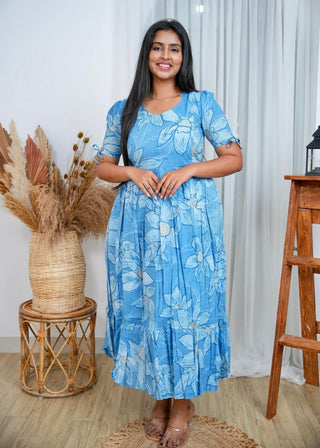 OCEAN FLORA | MATERNITY COTTON MAXI ANKLE LENGTH