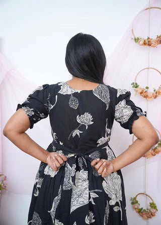 BLACK PARISIAN | MATERNITY COTTON MAXI ANKLE LENGTH