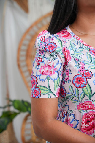 ROSE JAMUNA | NON-FEEDING MAXI – PUFF SLEEVES | FULL LENGTH MAXI