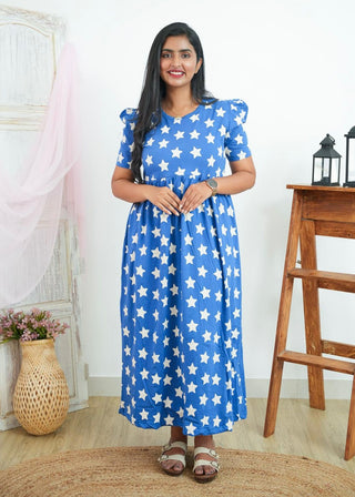 NEW STAR | NON-FEEDING MAXI – PUFF SLEEVES | FULL LENGTH MAXI