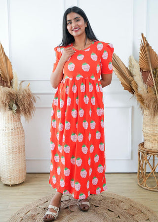 CARTOON | NON-FEEDING MAXI – PUFF SLEEVES | FULL LENGTH MAXI