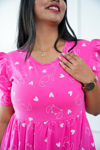 CRAB HEART | NON-FEEDING MAXI – PUFF SLEEVES | FULL LENGTH MAXI