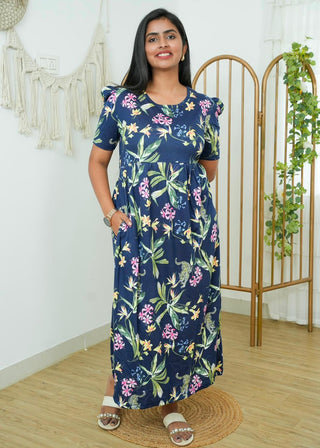 WILDLIFE | NON-FEEDING MAXI – PUFF SLEEVES | FULL LENGTH MAXI