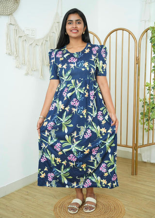 WILDLIFE | NON-FEEDING MAXI – PUFF SLEEVES | FULL LENGTH MAXI