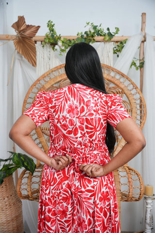 VALENTINE VINE | NON-FEEDING MAXI – PUFF SLEEVES | FULL LENGTH MAXI