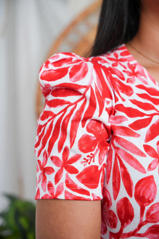 VALENTINE VINE | NON-FEEDING MAXI – PUFF SLEEVES | FULL LENGTH MAXI