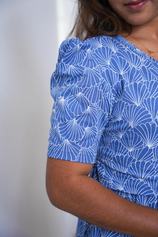 PEARL WHISPER | ZIPLESS MATERNITY MAXI-PUFF SLEEVES | FULL LENGTH MAXI