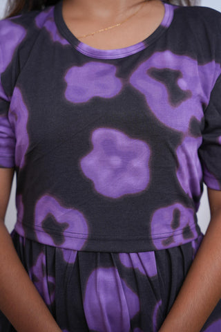 MIDNIGHT ORCHID | ZIPLESS MATERNITY MAXI-PUFF SLEEVES | FULL LENGTH MAXI