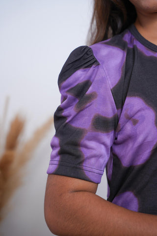 MIDNIGHT ORCHID | ZIPLESS MATERNITY MAXI-PUFF SLEEVES | FULL LENGTH MAXI