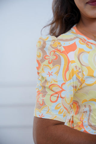 SUNLIT WHISPER | ZIPLESS MATERNITY MAXI-PUFF SLEEVES | FULL LENGTH MAXI