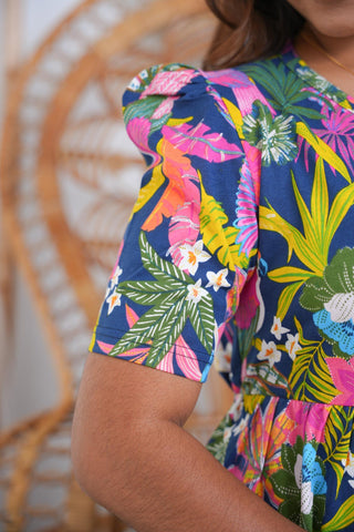 JUNGLE CARNIVAL | NON-FEEDING MAXI – PUFF SLEEVES | FULL LENGTH MAXI