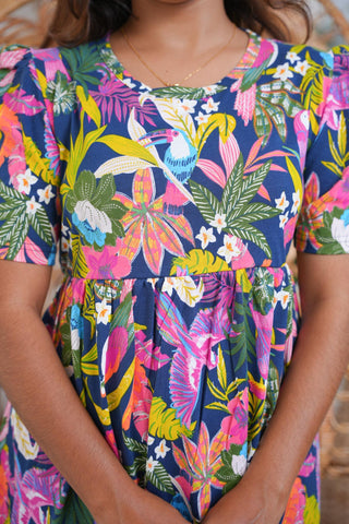 JUNGLE CARNIVAL | NON-FEEDING MAXI – PUFF SLEEVES | FULL LENGTH MAXI