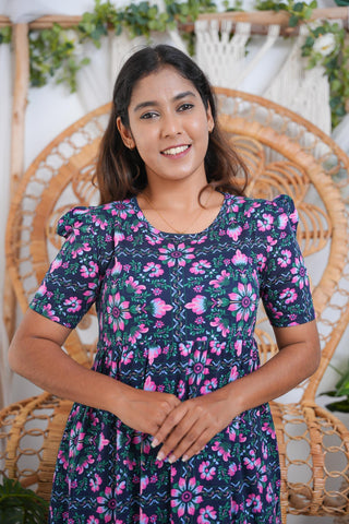 STARRYNIGHT | NON-FEEDING MAXI – PUFF SLEEVES | FULL LENGTH MAXI