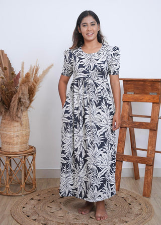 ISLAND CANOPY | NON-FEEDING MAXI – PUFF SLEEVES | FULL LENGTH MAXI