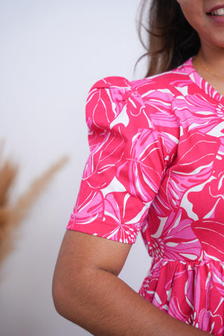 ROSY AURA | NON-FEEDING MAXI – PUFF SLEEVES | FULL LENGTH MAXI