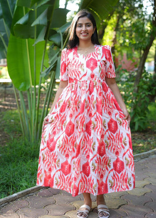 CORAL MOTIF | MATERNITY MAXI ANKLE LENGTH