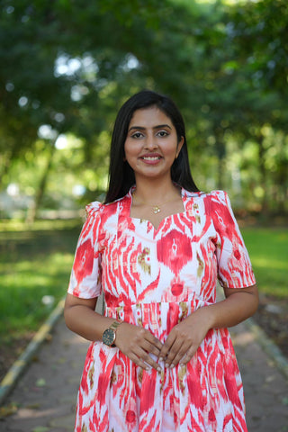 CORAL MOTIF | MATERNITY MAXI ANKLE LENGTH