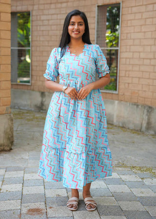 ZIGZAG RUSH | MATERNITY MAXI ANKLE LENGTH