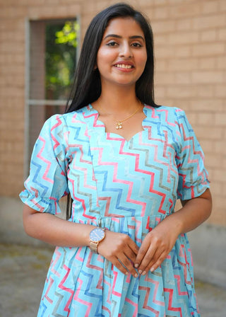 ZIGZAG RUSH | MATERNITY MAXI ANKLE LENGTH