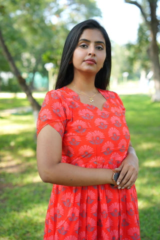 TINY BLOSOOM | MATERNITY GEORGETTE MAXI ANKLE LENGTH