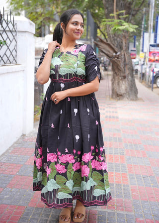 MIDNIGHT LOTUS | MATERNITY MAXI FULL LENGTH