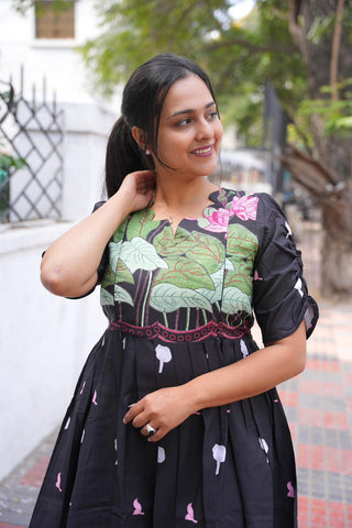 MIDNIGHT LOTUS | MATERNITY MAXI FULL LENGTH