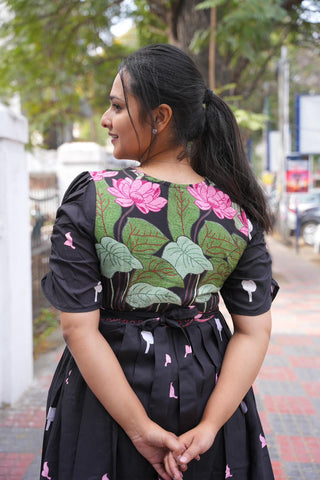 MIDNIGHT LOTUS | MATERNITY MAXI FULL LENGTH