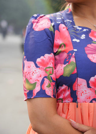 ORANGE HIBISCUS | MATERNITY MAXI FULL LENGTH