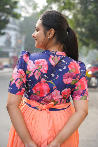 ORANGE HIBISCUS | MATERNITY MAXI FULL LENGTH