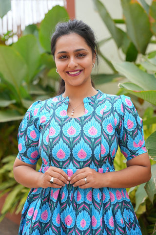 PEACOCK FEATHERS | MATERNITY MAXI ANKLE LENGTH