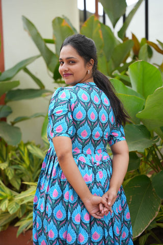 PEACOCK FEATHERS | MATERNITY MAXI ANKLE LENGTH