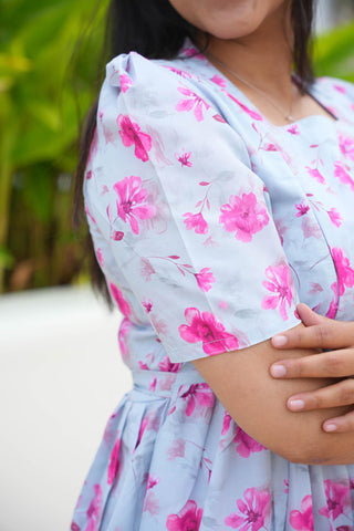 GREY PINK GARDEN | MATERNITY MAXI ANKLE LENGTH