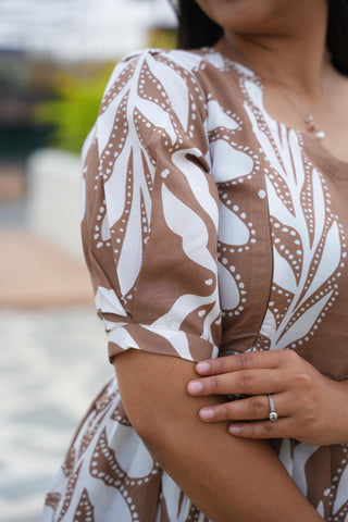 SANDAL WHITE LEAF | MATERNITY MAXI ANKLE LENGTH