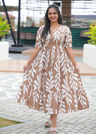 SANDAL WHITE LEAF | MATERNITY MAXI ANKLE LENGTH