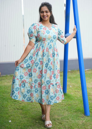 COLOURFUL FLOWERS | MATERNITY MAXI ANKLE LENGTH