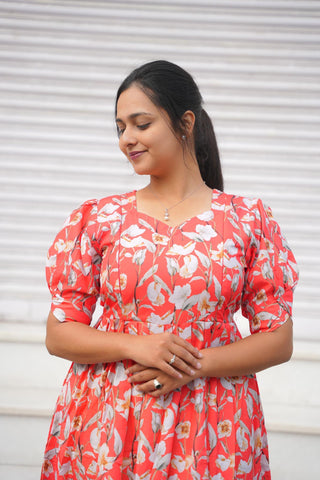 RAINY FLOWERS | MATERNITY MAXI ANKLE LENGTH