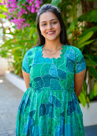 EMERALD MOSAIC | MATERNITY GEORGETTE MAXI ANKLE LENGTH