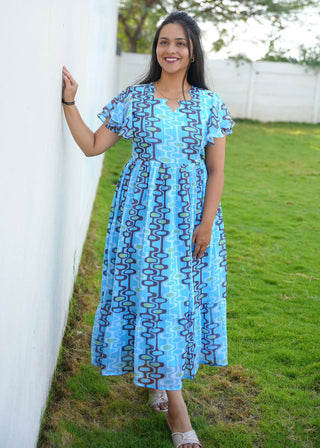 RETRO FLARE | MATERNITY GEORGETTE MAXI ANKLE LENGTH