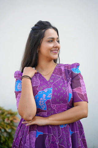 EMBER ELECTRIC | MATERNITY GEORGETTE MAXI ANKLE LENGTH