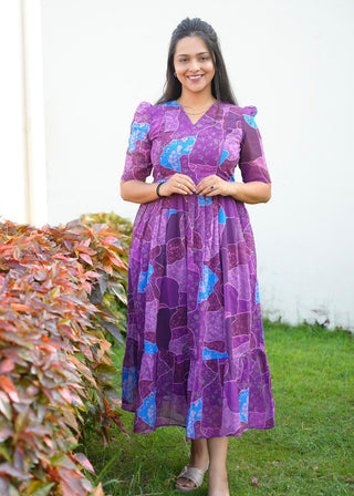 EMBER ELECTRIC | MATERNITY GEORGETTE MAXI ANKLE LENGTH