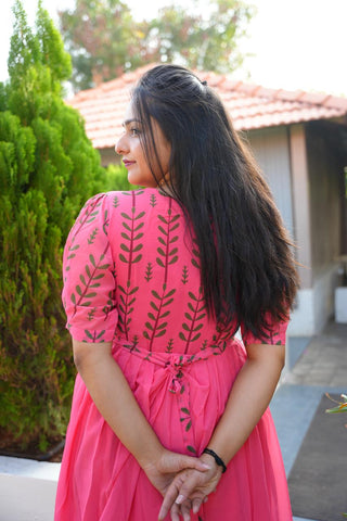 GREEN PETALS | MATERNITY GEORGETTE MAXI FULL LENGTH