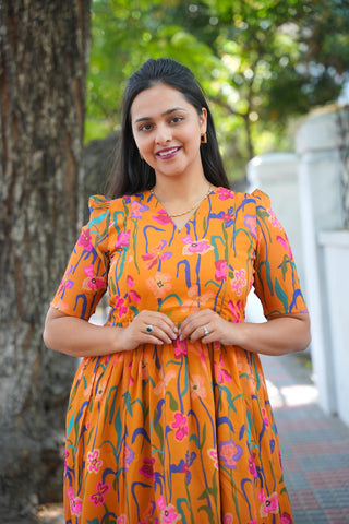 MULTI FLORA | MATERNITY GEORGETTE MAXI ANKLE LENGTH