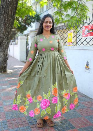 GREEN GARDENIA | MATERNITY MAXI FULL LENGTH