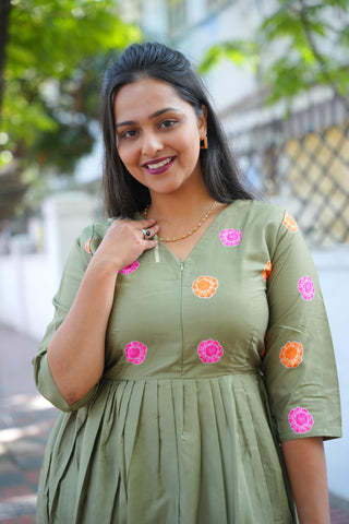 GREEN GARDENIA | MATERNITY MAXI FULL LENGTH