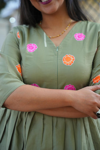 GREEN GARDENIA | MATERNITY MAXI FULL LENGTH