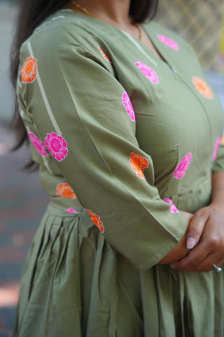 GREEN GARDENIA | MATERNITY MAXI FULL LENGTH